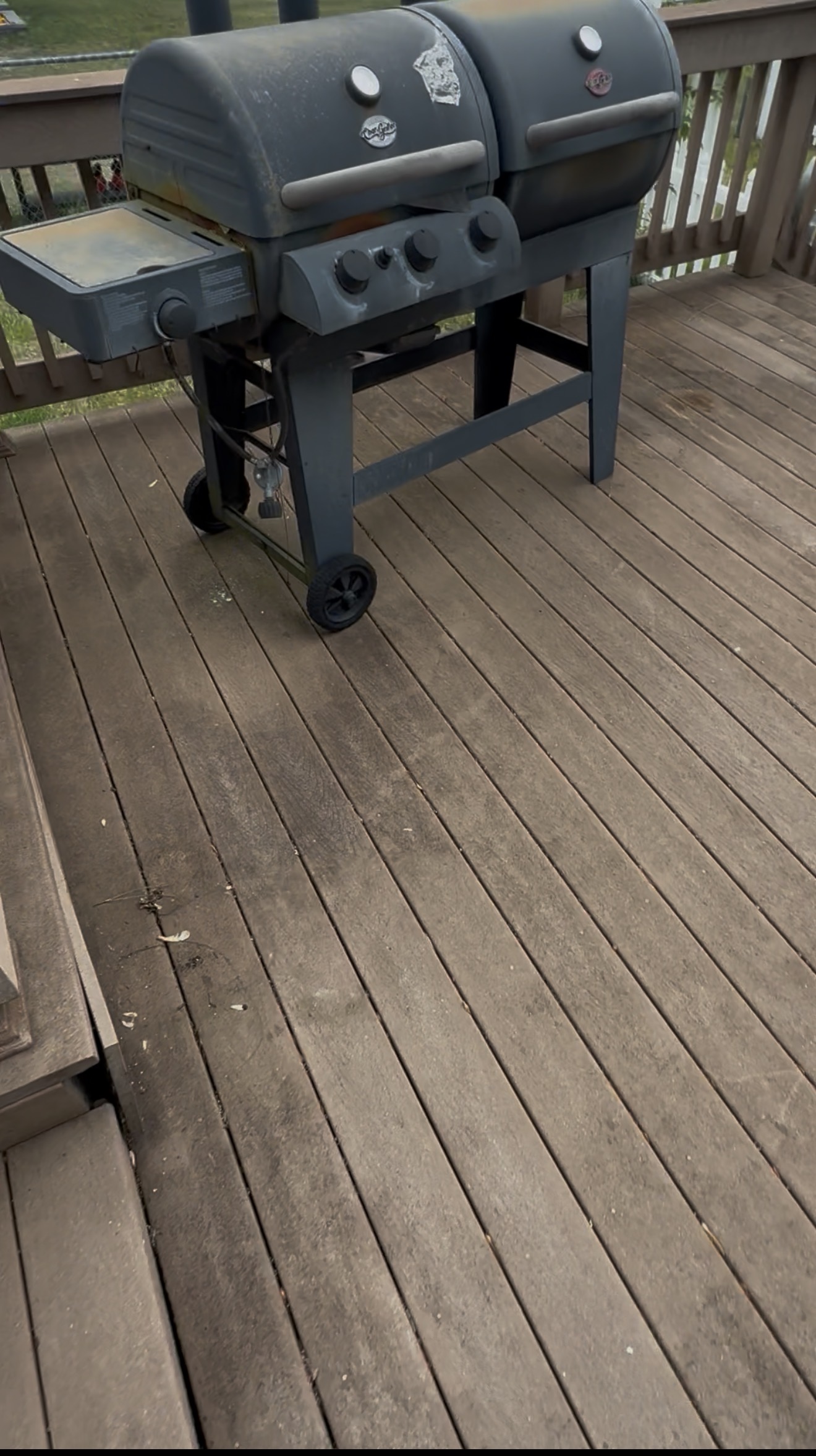 Before deck cleaning Capital Region NY